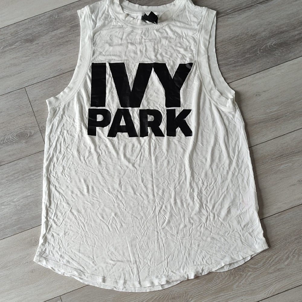 IVY PARK White Graphic Muscle Tee Sleeveless